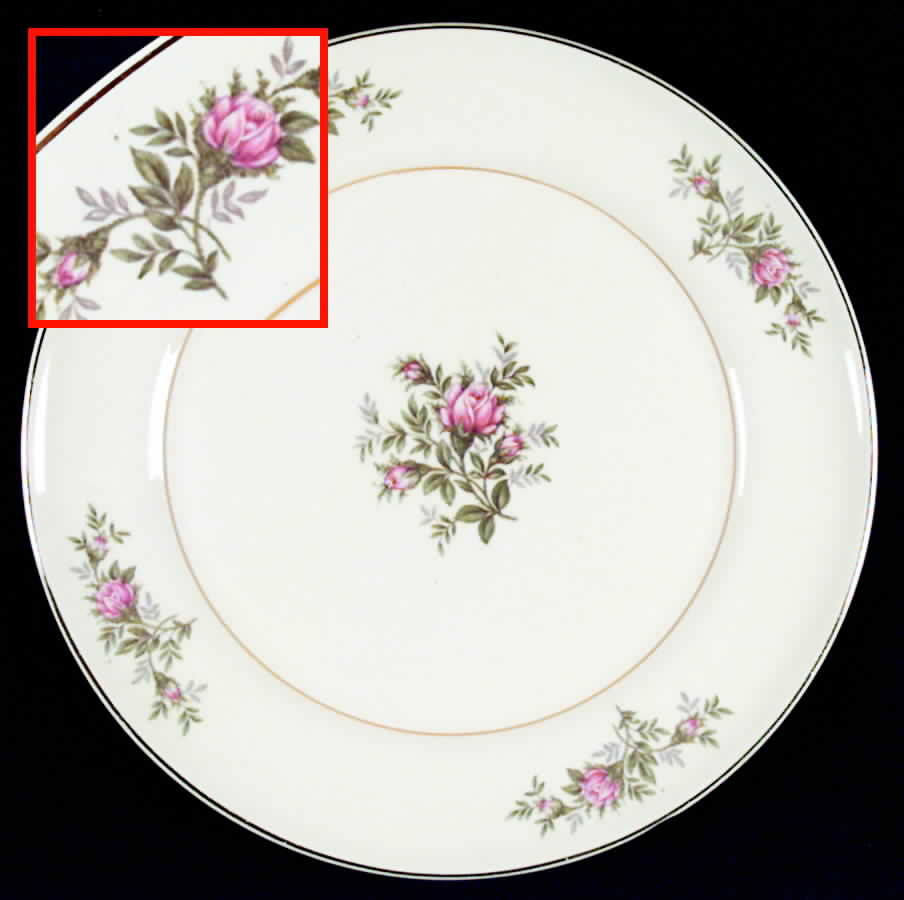 Imperial Rose Dinner Plate by Limoges-American-1