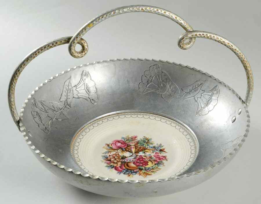Imperial Victorian Bread & Butter Plate with Metal Handled Rim by Limoges-American-1
