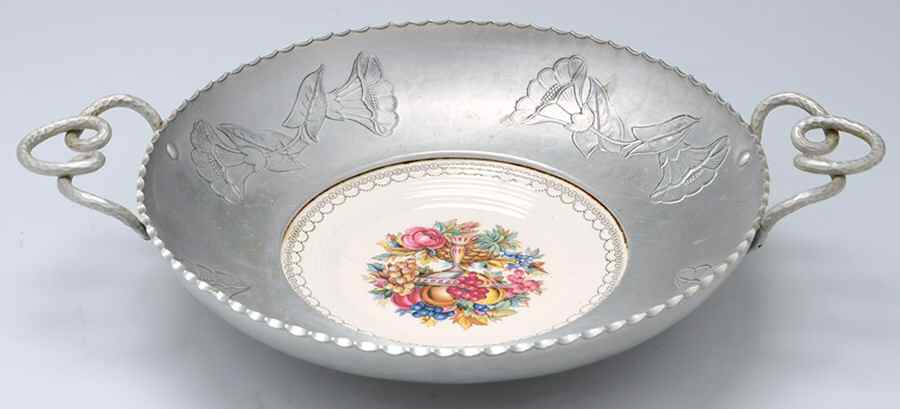 Imperial Victorian Bowl w/Metal Handled Rim (Uses Bread&Butter Plate) by Limoges-American-1