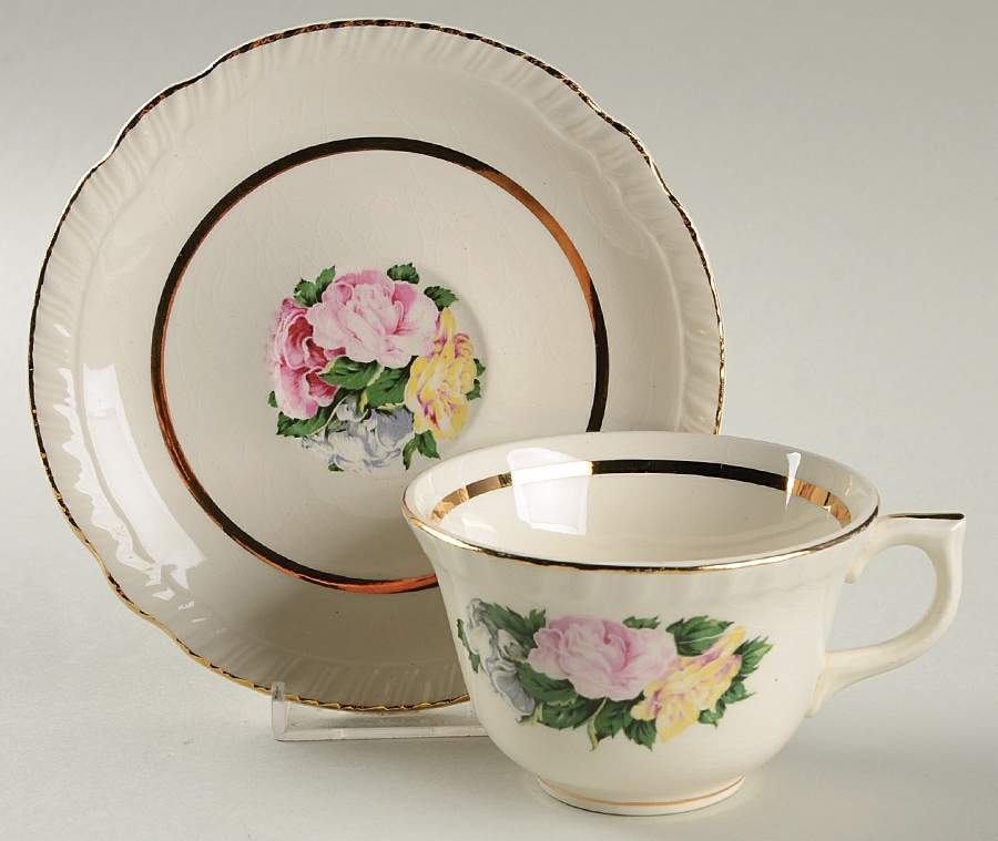 Janis Flat Cup & Saucer Set by Limoges-American-1