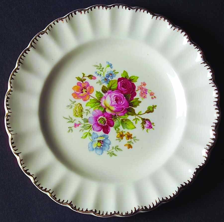 June Rose (No Gold Filigree) Bread & Butter Plate by Limoges-American-1