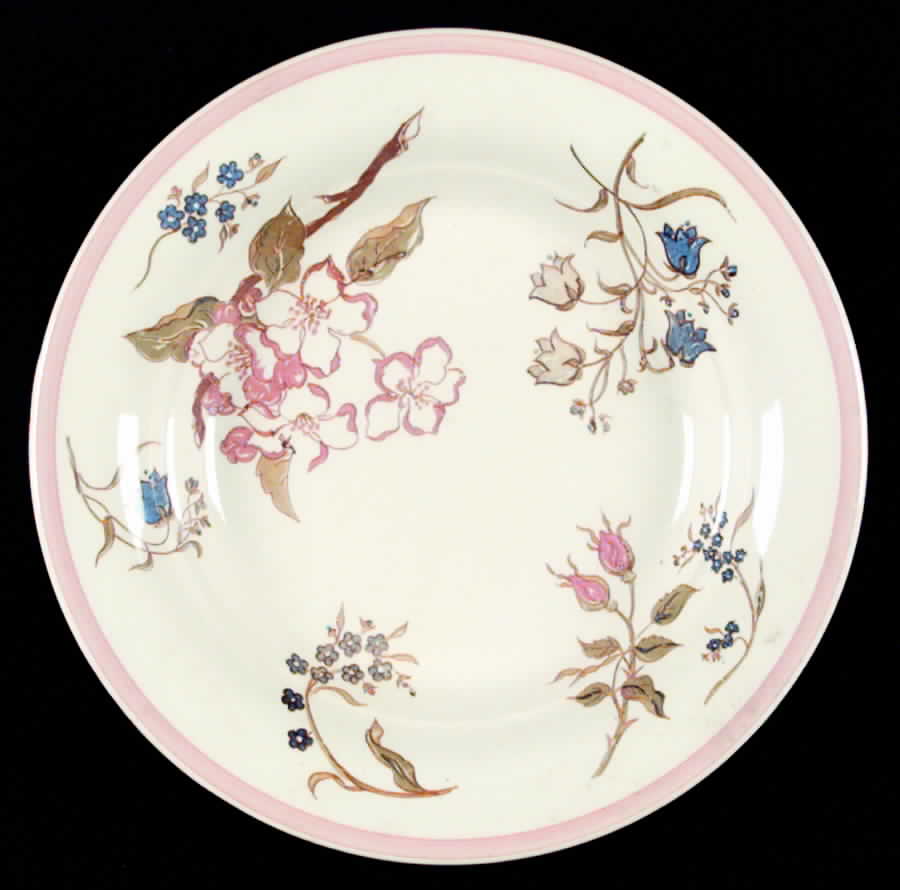 Language of Flowers Rim Soup Bowl by Limoges-American-1