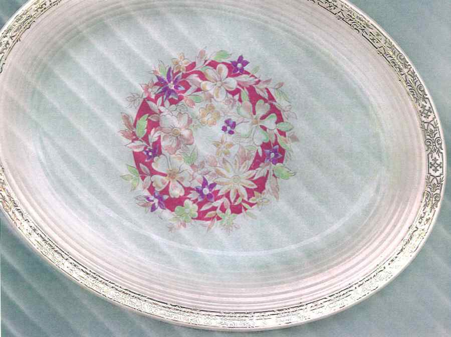 Lamour 12" Oval Serving Platter by Limoges-American-1