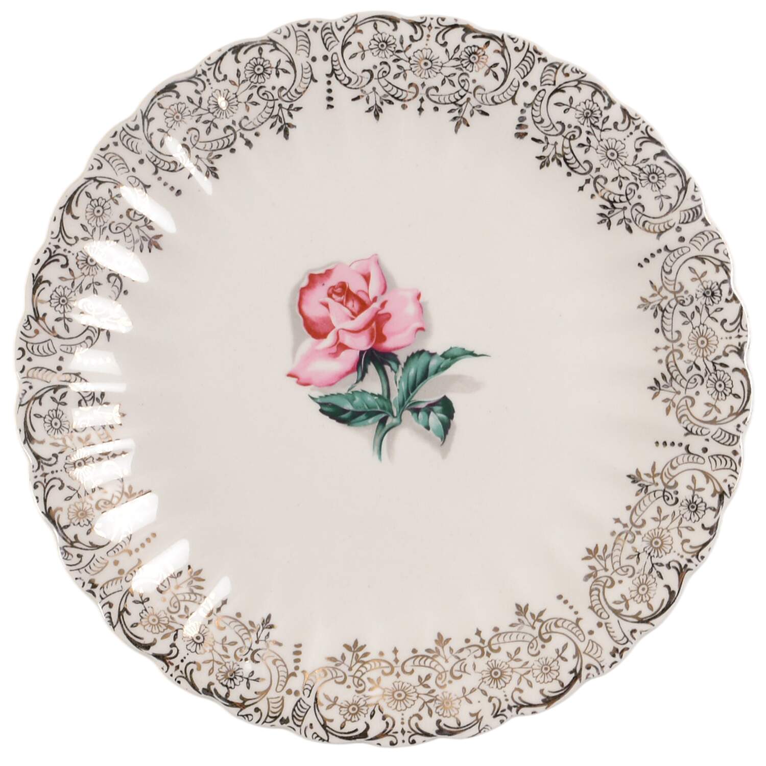 Le Fleur Rouge Salad Plate by Limoges-American-1