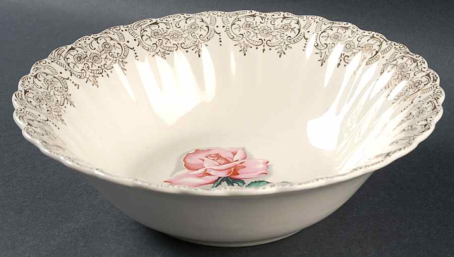 Le Fleur Rouge 8" Round Vegetable Bowl by Limoges-American-1