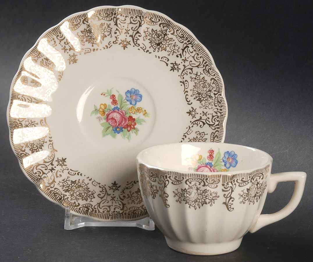 Lyric Flat Demitasse Cup & Saucer Set by Limoges-American-1
