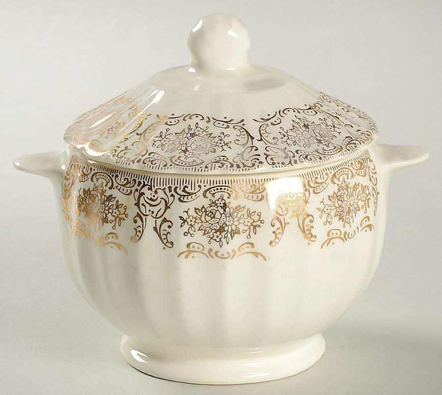 Lyric Sugar Bowl & Lid by Limoges-American-1