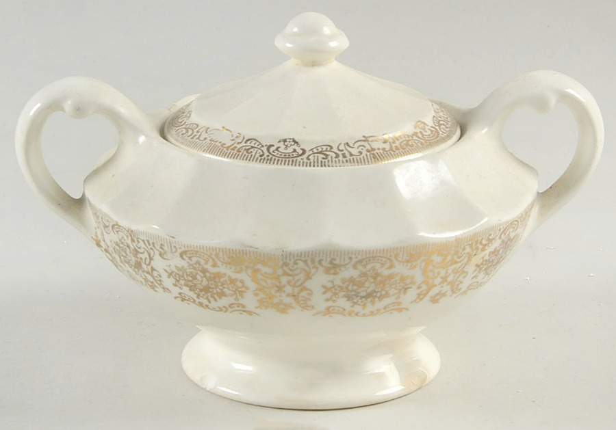 Lyric Sugar Bowl & Lid by Limoges-American-1