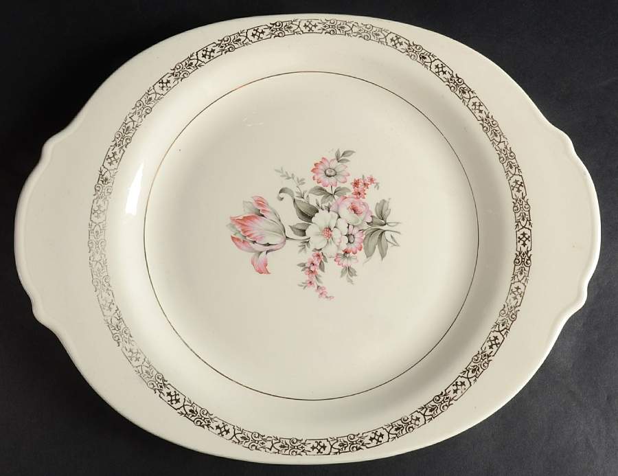 Masterpiece 14" Oval Serving Platter by Limoges-American-1