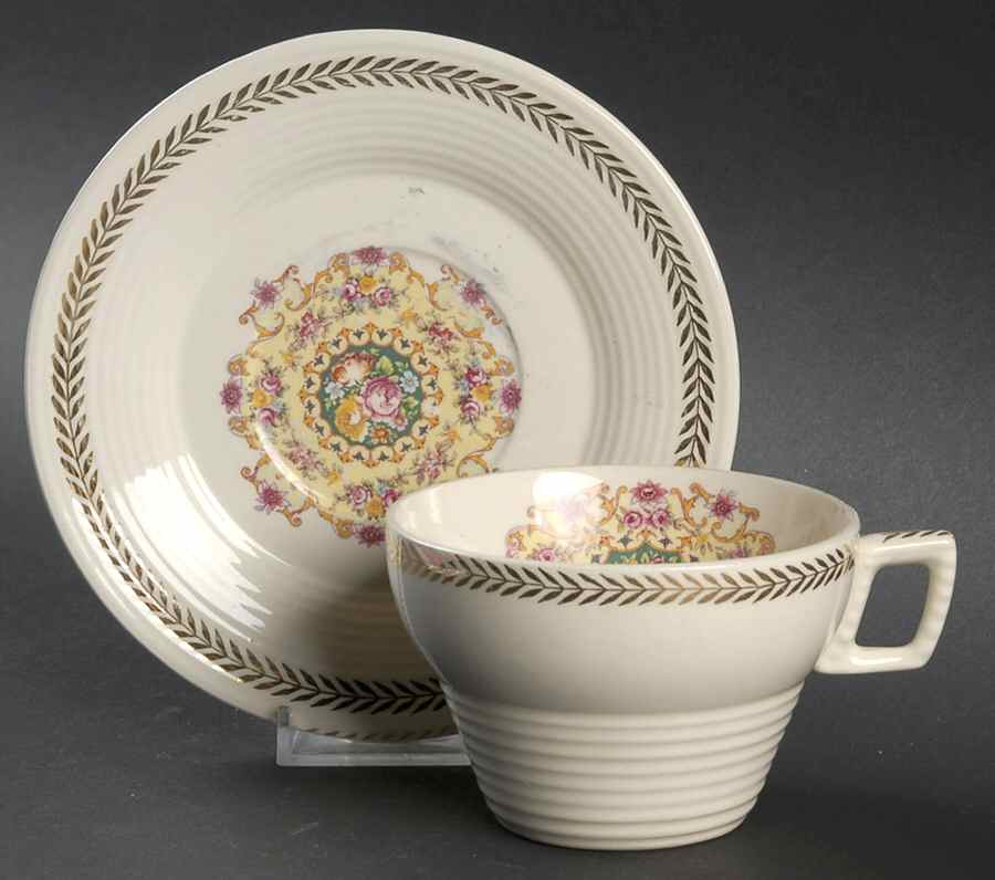 Melody Flat Cup & Saucer Set by Limoges-American-1