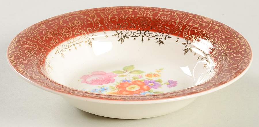 Meissen Rose Red Fruit/Dessert (Sauce) Bowl by Limoges-American-1