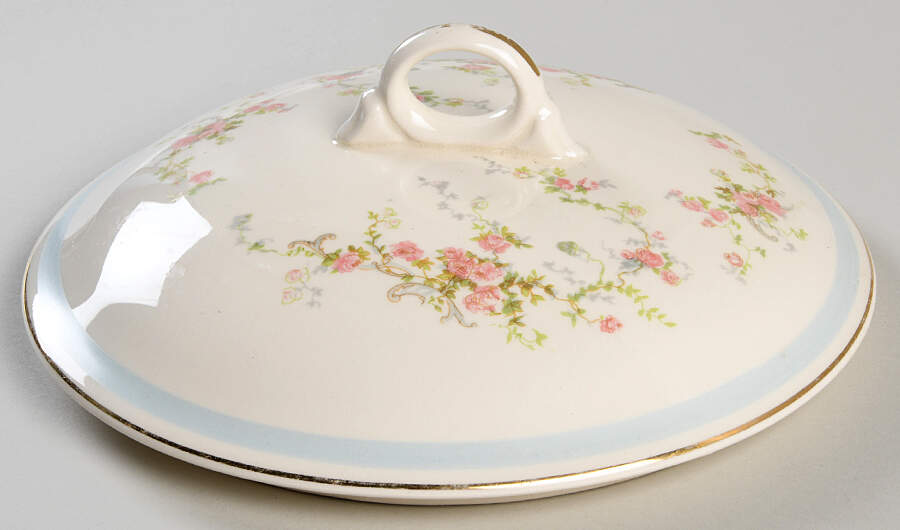 Nancy Rose Lid for Round Vegetable by Limoges-American-1