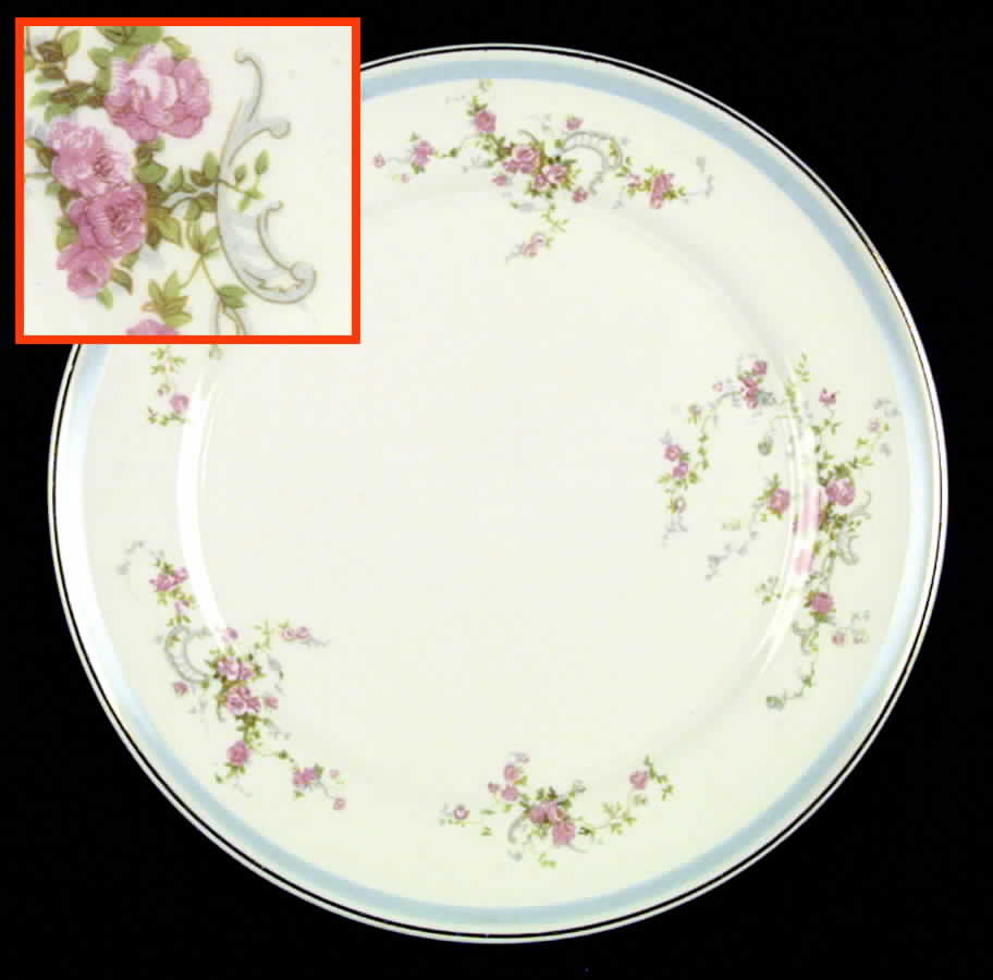 Nancy Rose Dinner Plate by Limoges-American-1