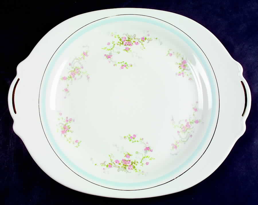 Nancy Rose 15" Oval Serving Platter by Limoges-American-1