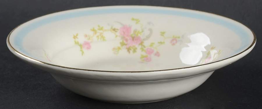 Nancy Rose Rim Fruit/Dessert (Sauce) Bowl by Limoges-American-1