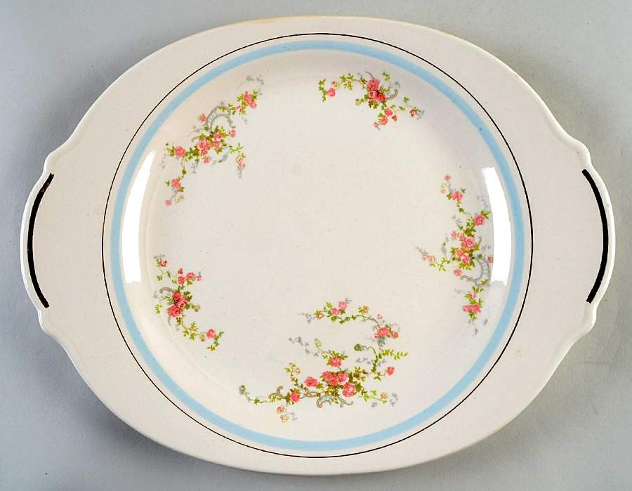 Nancy Rose 13" Oval Serving Platter by Limoges-American-1