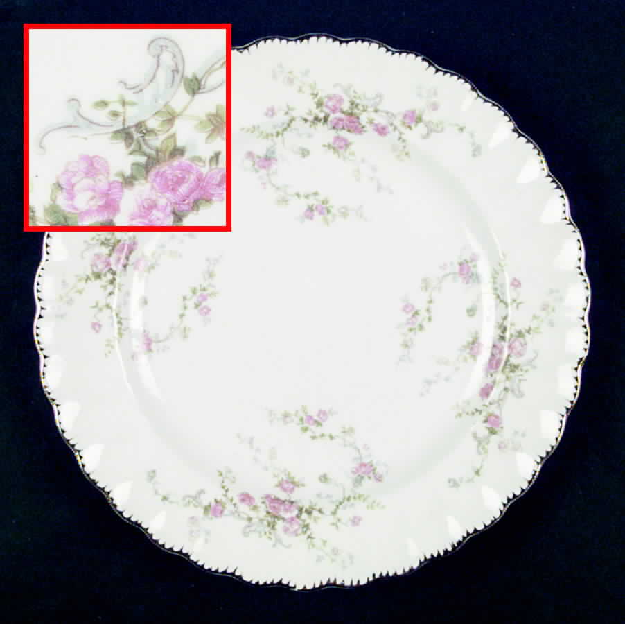 Nancy Rose Dinner Plate by Limoges-American-1