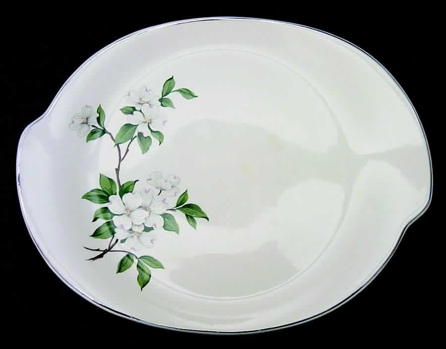 New Dogwood 13" Oval Serving Platter by Limoges-American-1