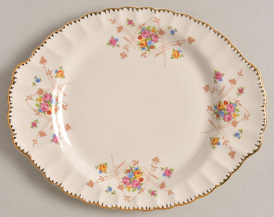 New Princess (Scalloped, Gold Trim) Underplate for Gravy Boat by Limoges-American-1