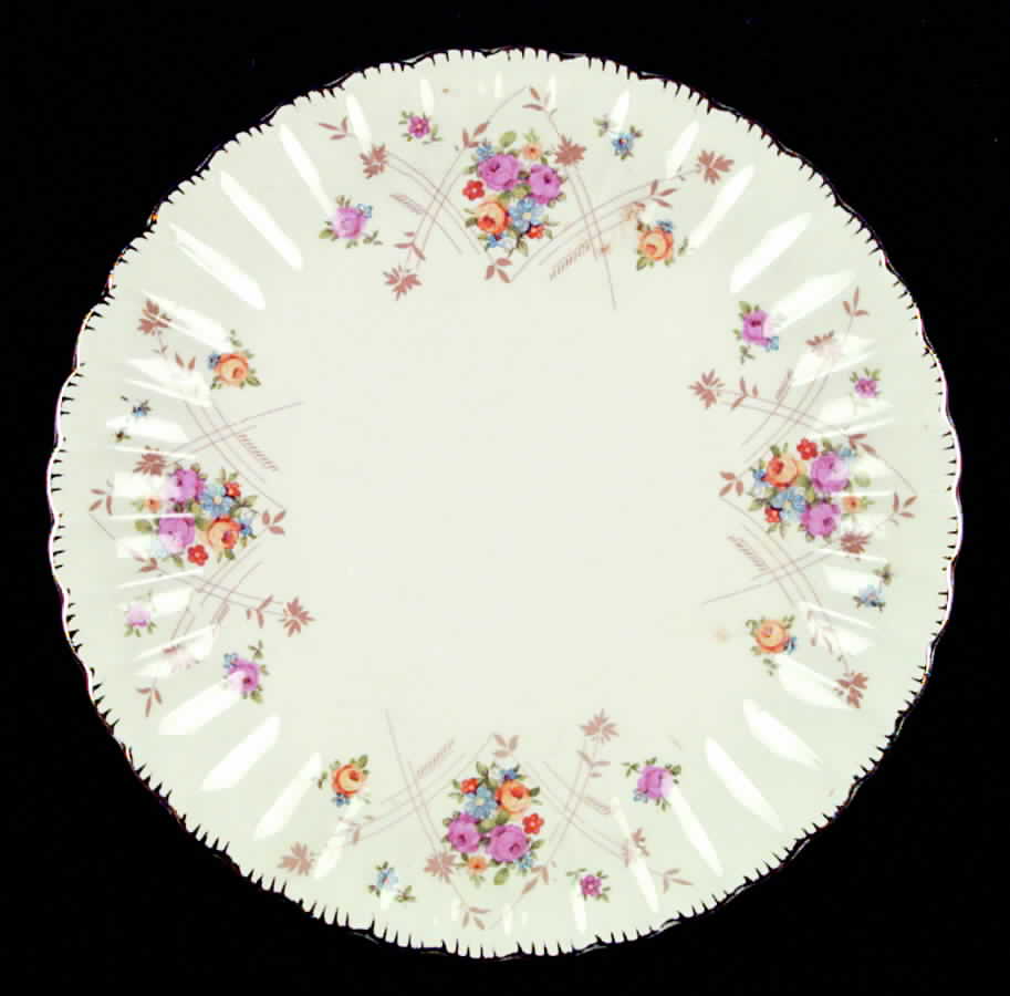 New Princess (Scalloped, Gold Trim) Dinner Plate by Limoges-American-1