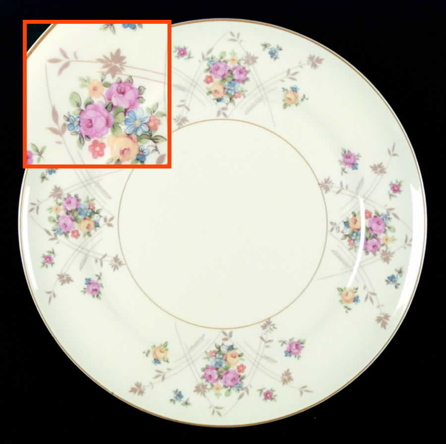 New Princess (Smooth, Yellow Trim) Dinner Plate by Limoges-American-1