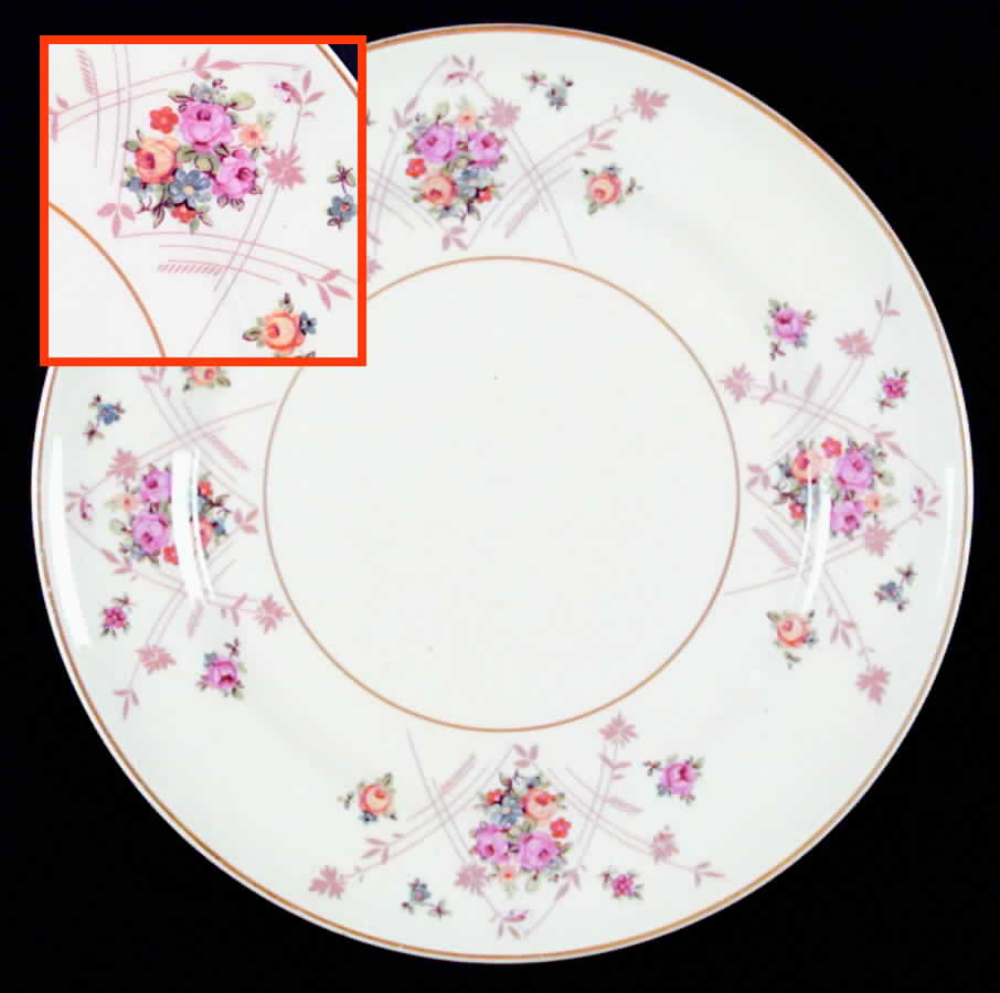 New Princess (Smooth, Yellow Trim) Salad Plate by Limoges-American-1