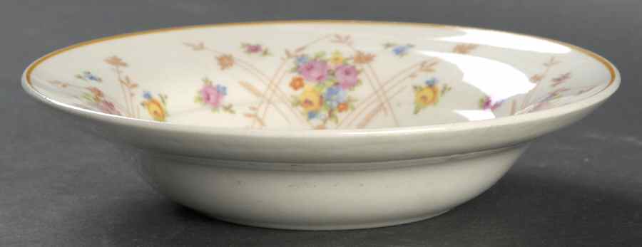 New Princess (Smooth, Yellow Trim) Rim Fruit/Dessert (Sauce) Bowl by Limoges-American-1