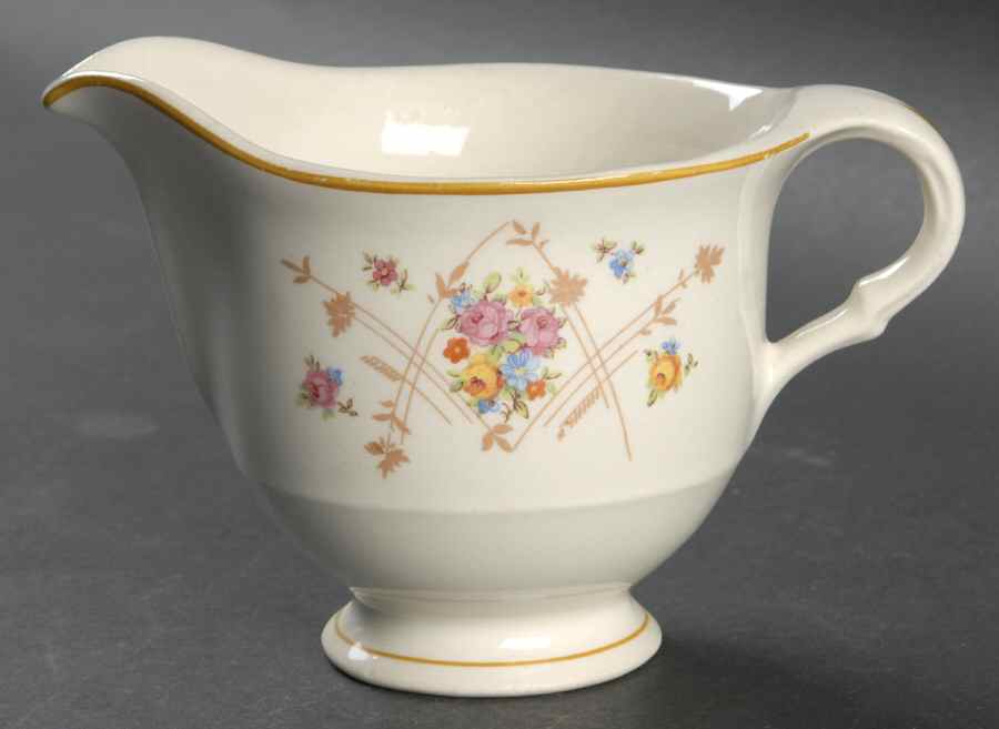 New Princess (Smooth, Yellow Trim) Creamer by Limoges-American-1