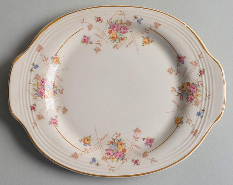 New Princess (Smooth, Ridges, Yellow Trim) Relish by Limoges-American-1