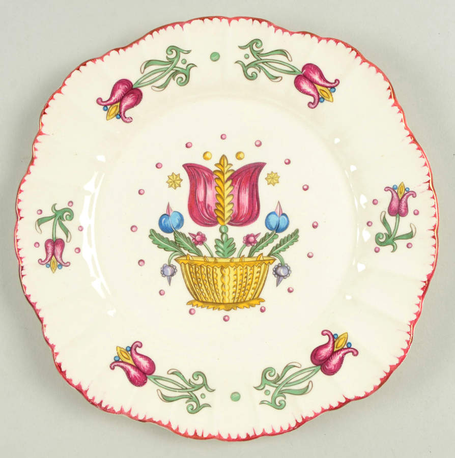 Old Dutch Square Salad Plate by Limoges-American-1