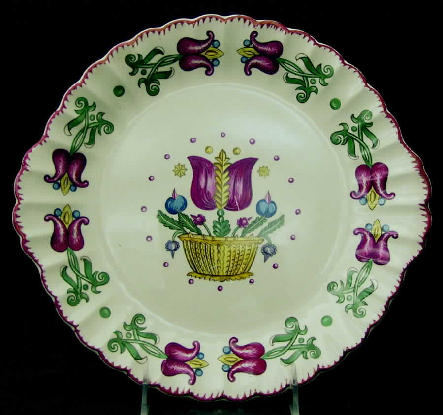 Old Dutch Handled Cake Plate by Limoges-American-1