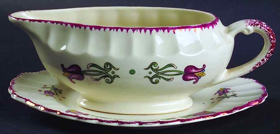 Old Dutch Gravy Boat & Underplate/Relish by Limoges-American-1