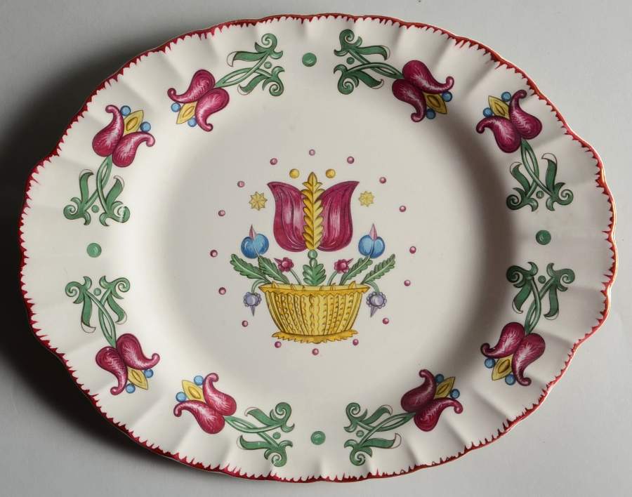 Old Dutch 11" Oval Serving Platter by Limoges-American-1