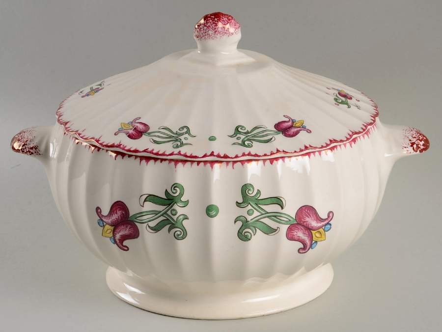 Old Dutch Round Covered Vegetable by Limoges-American-1