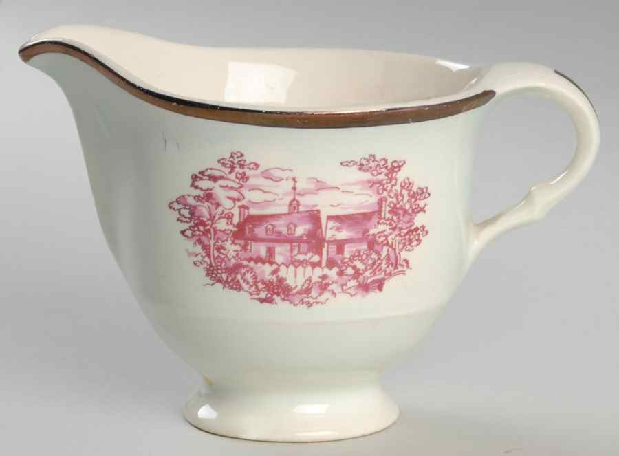 Old Virginia Maroon Creamer by Limoges-American-1