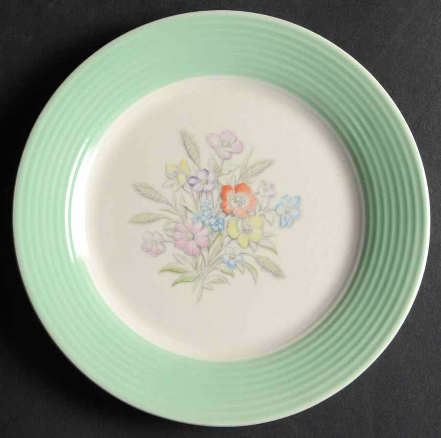 Oslo Green Bread & Butter Plate by Limoges-American-1