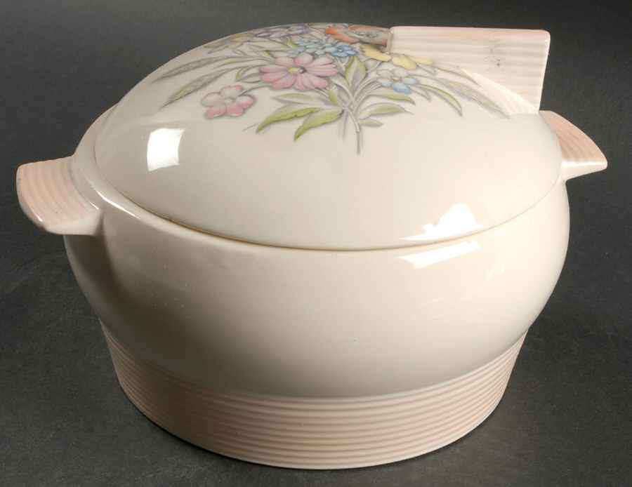 Oslo Pink Round Covered Vegetable by Limoges-American-1