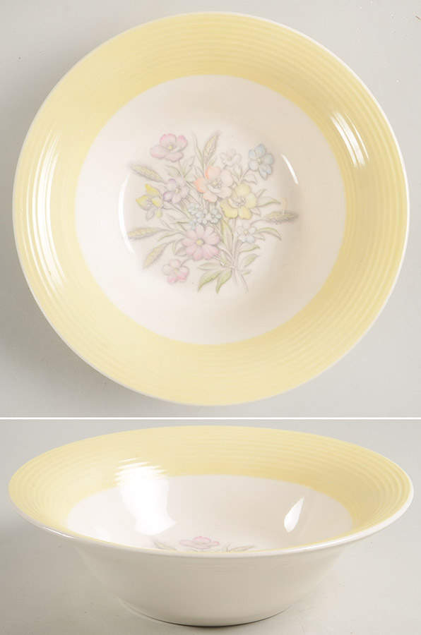 Oslo Yellow 8" Round Vegetable Bowl by Limoges-American-1
