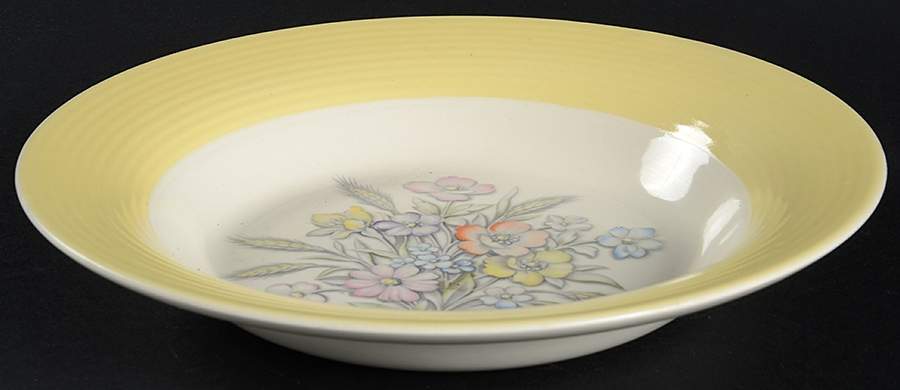 Oslo Yellow Rim Soup Bowl by Limoges-American-1