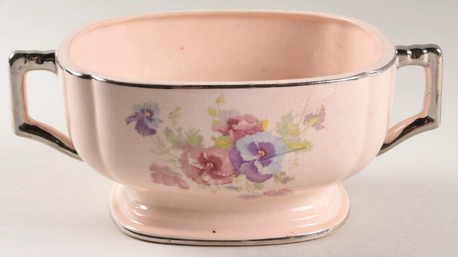 The Pansy (Glo Peach) Round Vegetable No Lid by Limoges-American-1