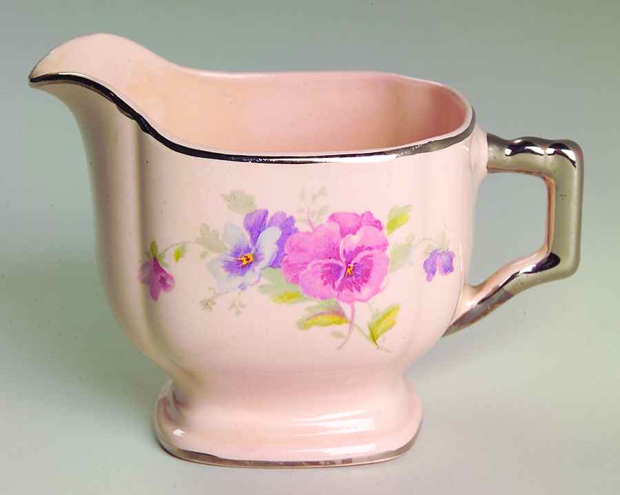 The Pansy (Glo Peach) Creamer by Limoges-American-1