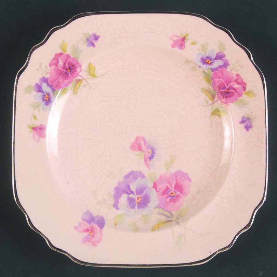 The Pansy (Glo Peach) Bread & Butter Plate by Limoges-American-1