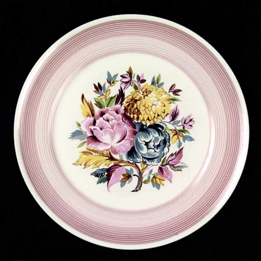 Pompadour Rose Dinner Plate by Limoges-American-1
