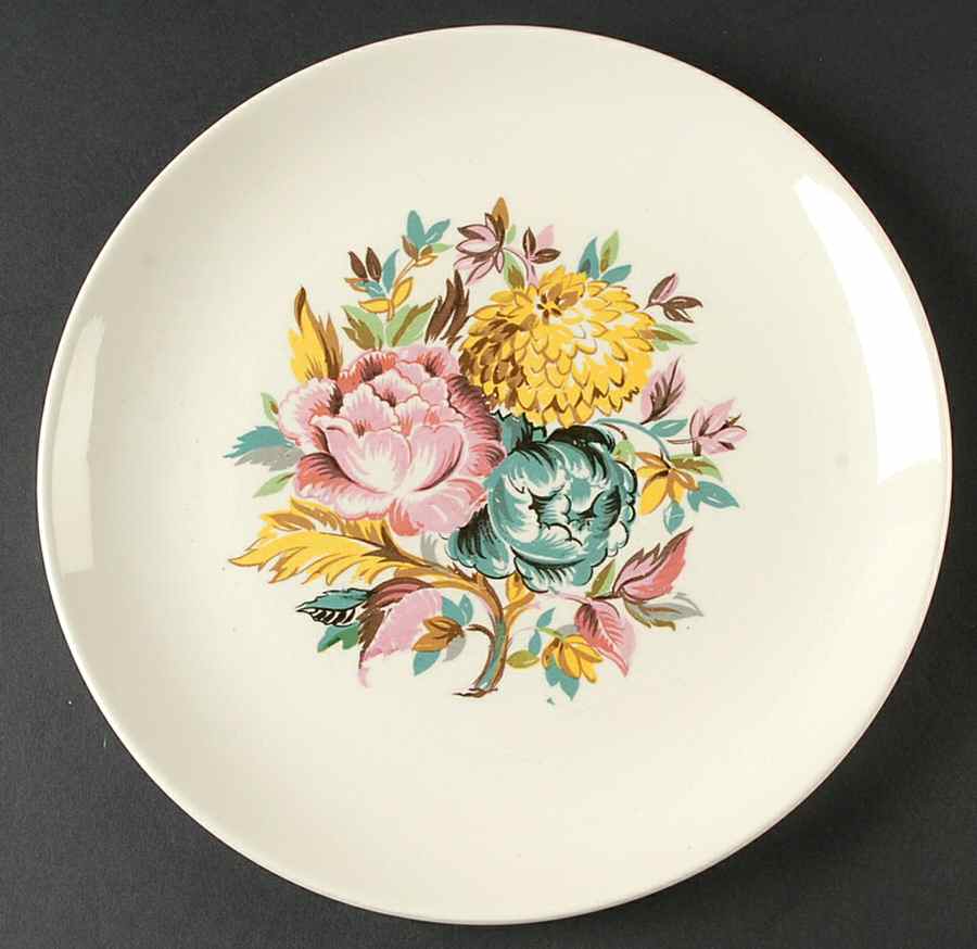 Regency Bouquet Luncheon Plate by Limoges-American-1