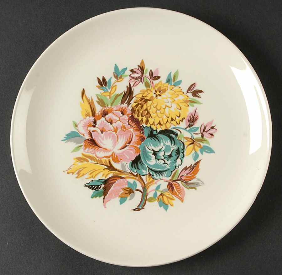 Regency Bouquet Salad Plate by Limoges-American-1