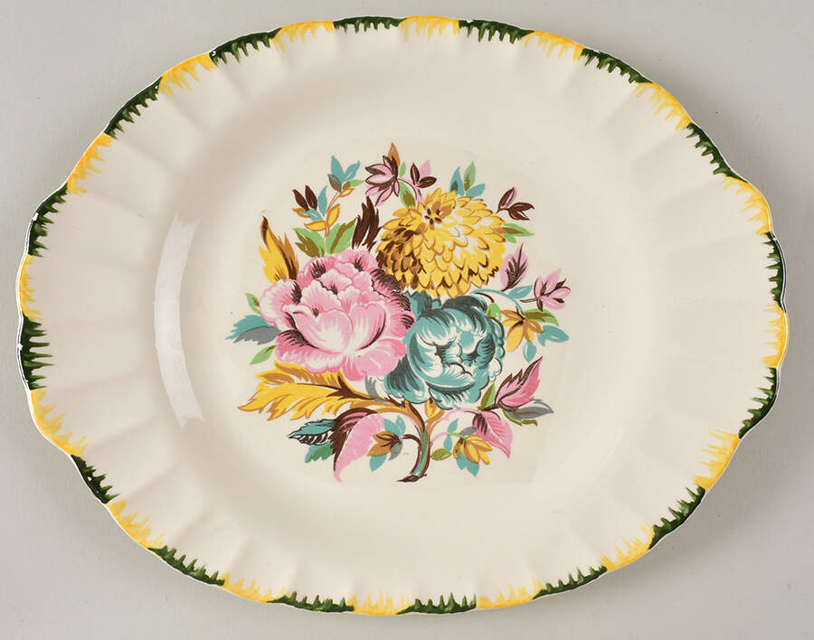 Regency Monsoon 11" Oval Serving Platter by Limoges-American-1
