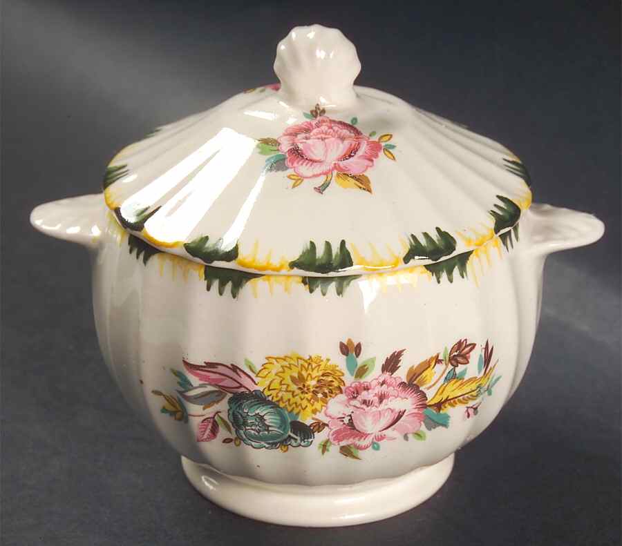 Regency Monsoon Sugar Bowl & Lid by Limoges-American-1