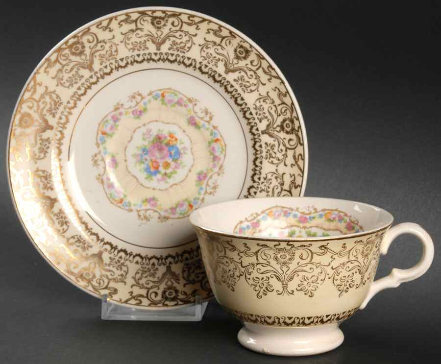 Royal Delight Footed Cup & Saucer Set by Limoges-American-1