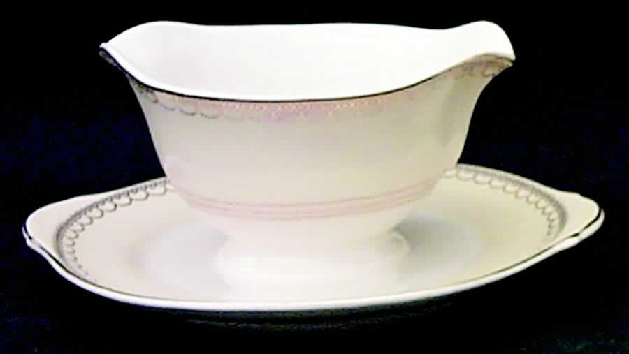 Royal Imperial Gravy Boat with Attached Underplate by Limoges-American-1