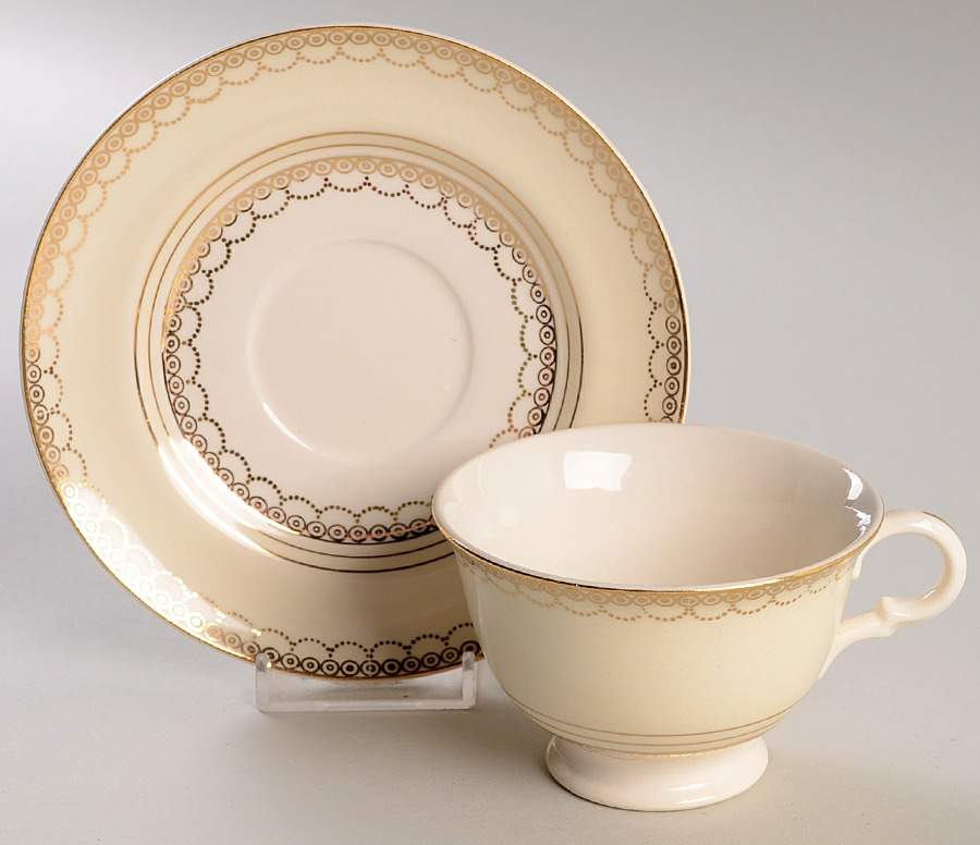 Royal Imperial Footed Cup & Saucer Set by Limoges-American-1